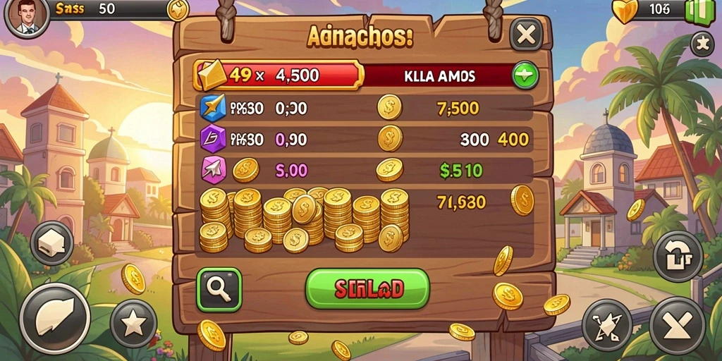 Screenshot menampilkan antarmuka utama permainan yang menarik.