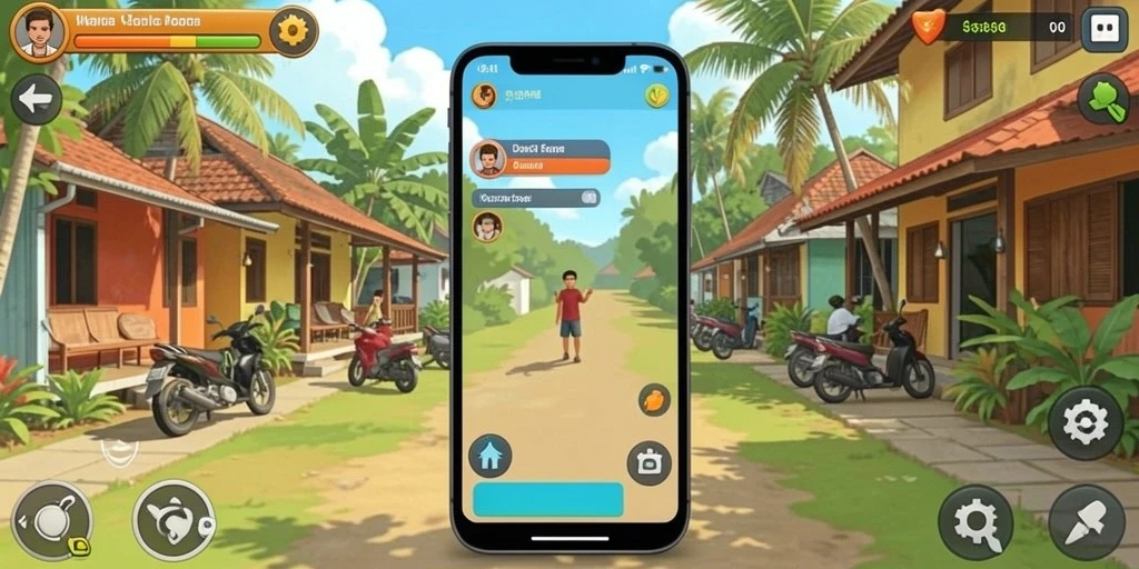 Tampilan utama RSNVIP dengan karakter pilihan.
